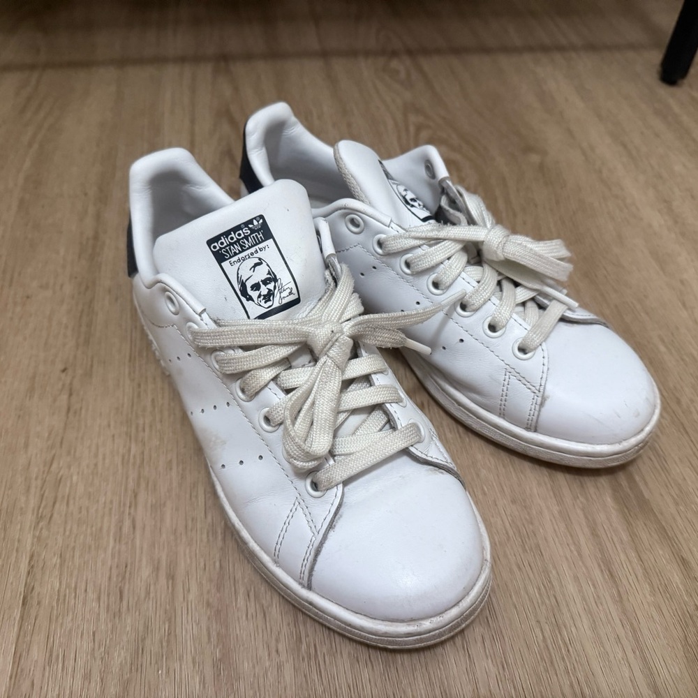 Adidas Cream Lace-Up Sneakers